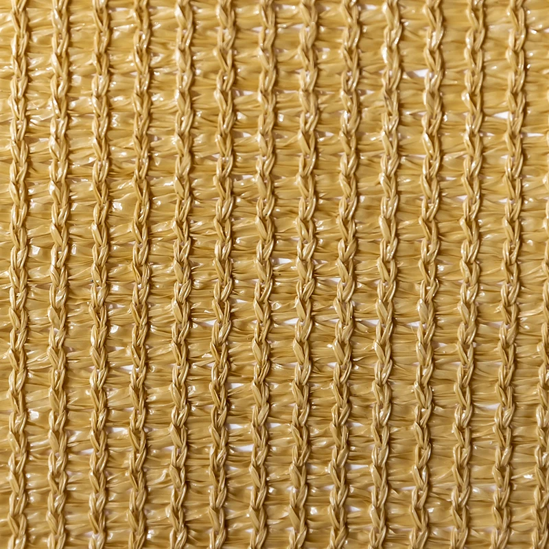 Factory Supply Discount Price Hdpe Material Shades Sail Anti UV  Sand color Sun Shade Garden Plastic Net Shading