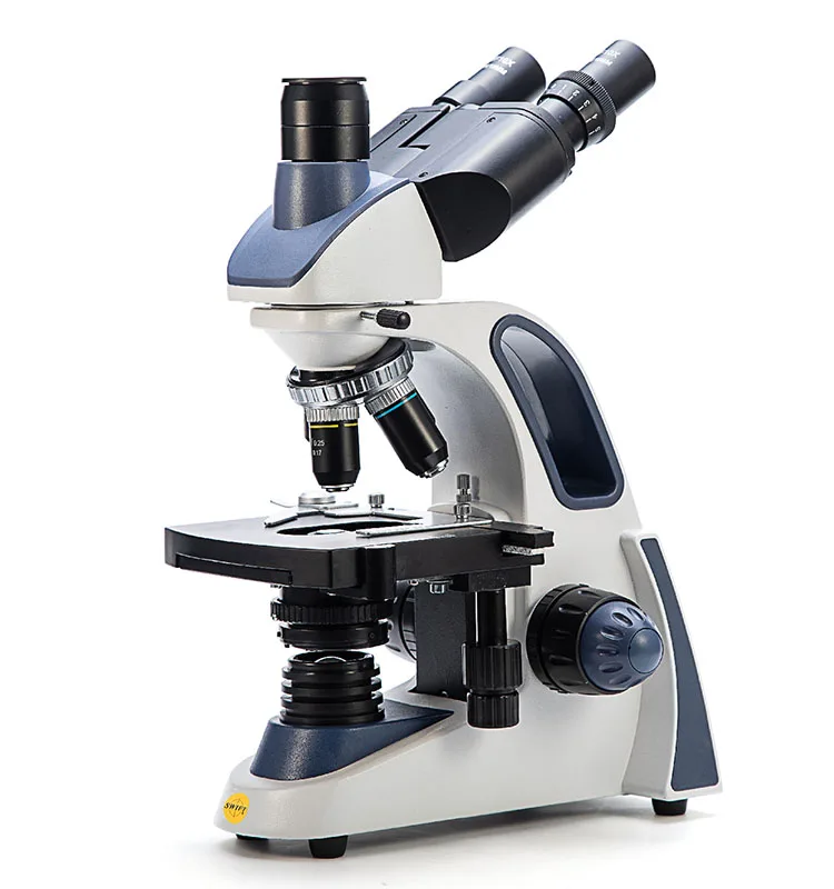 SWIFT 40X-2500X Microscopio Trinocular Lab Advanced Microscopes Four Microscopios Objectives