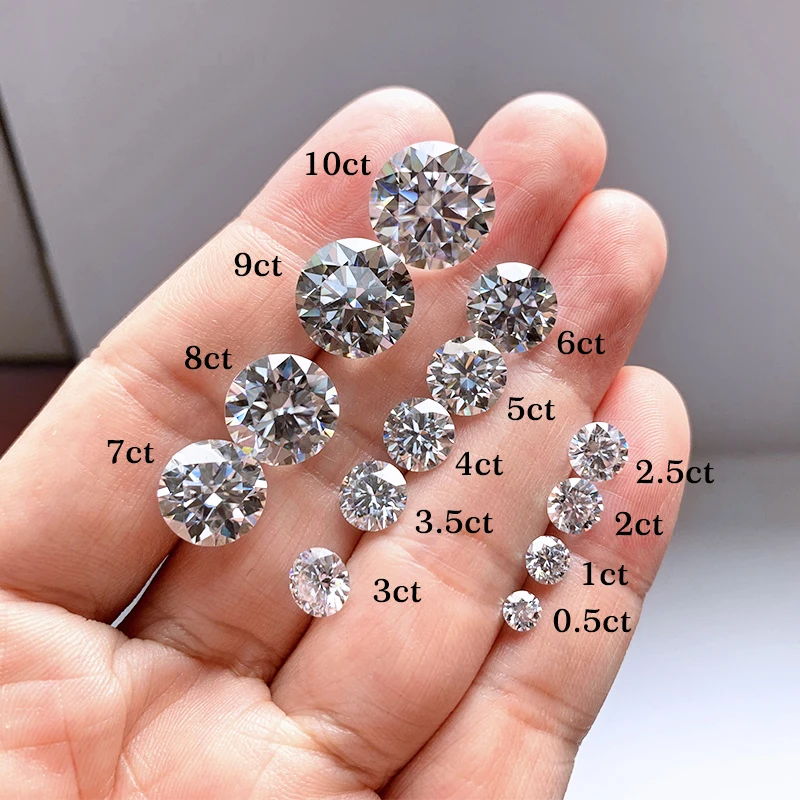 Hailer Wholesale Mossanite Special Cut GRA Top D White Round Moissanite Diamond