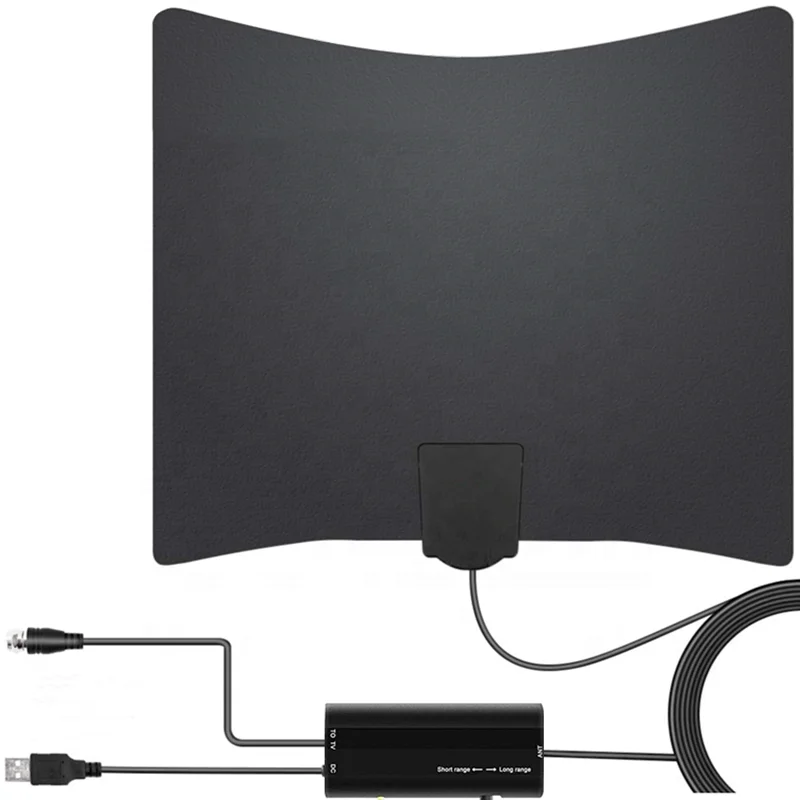 HD цифровая комнатная ТВ-антенна дальность 250 + миль-4K 1080p Fire TV Stick и все старые телевизоры с усилителем сигнала