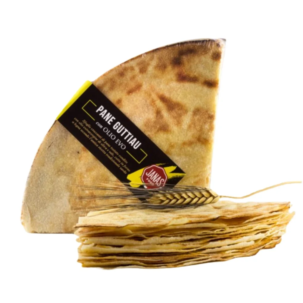Соленое ароматическое стекло итальянской марки Guttiau типичный хлеб Сардинии с оливковым маслом первого отжима