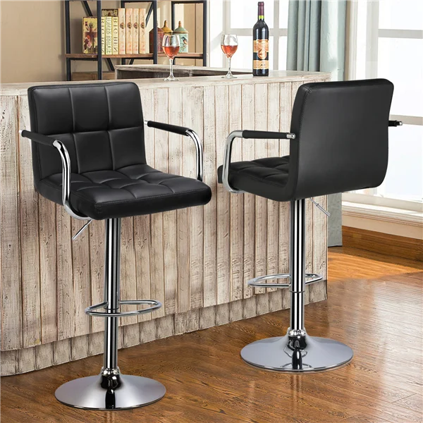 Modern popular design comfortable leather bar stool with arms