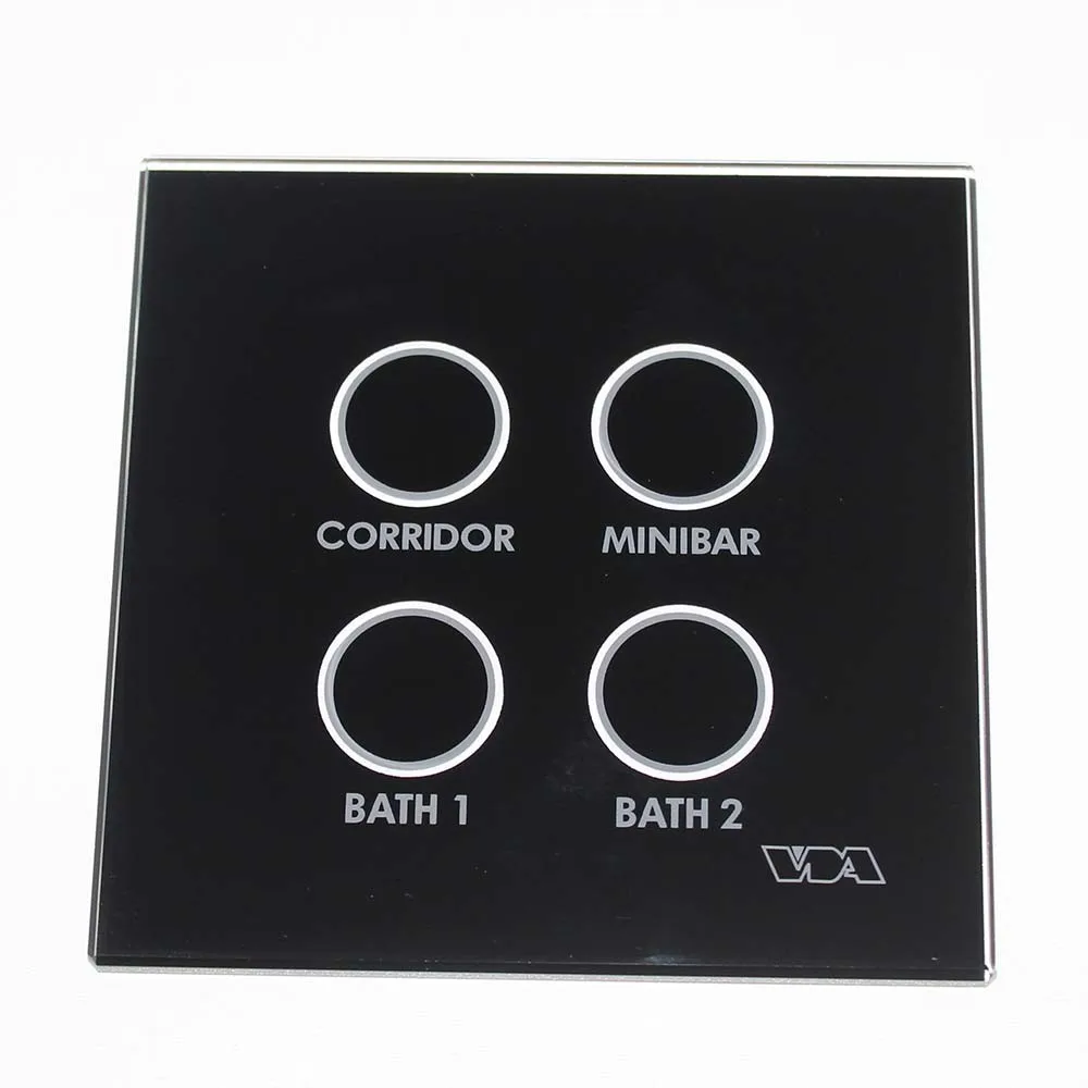 
High quality touch button silk screen tempered glass wall switch panel 