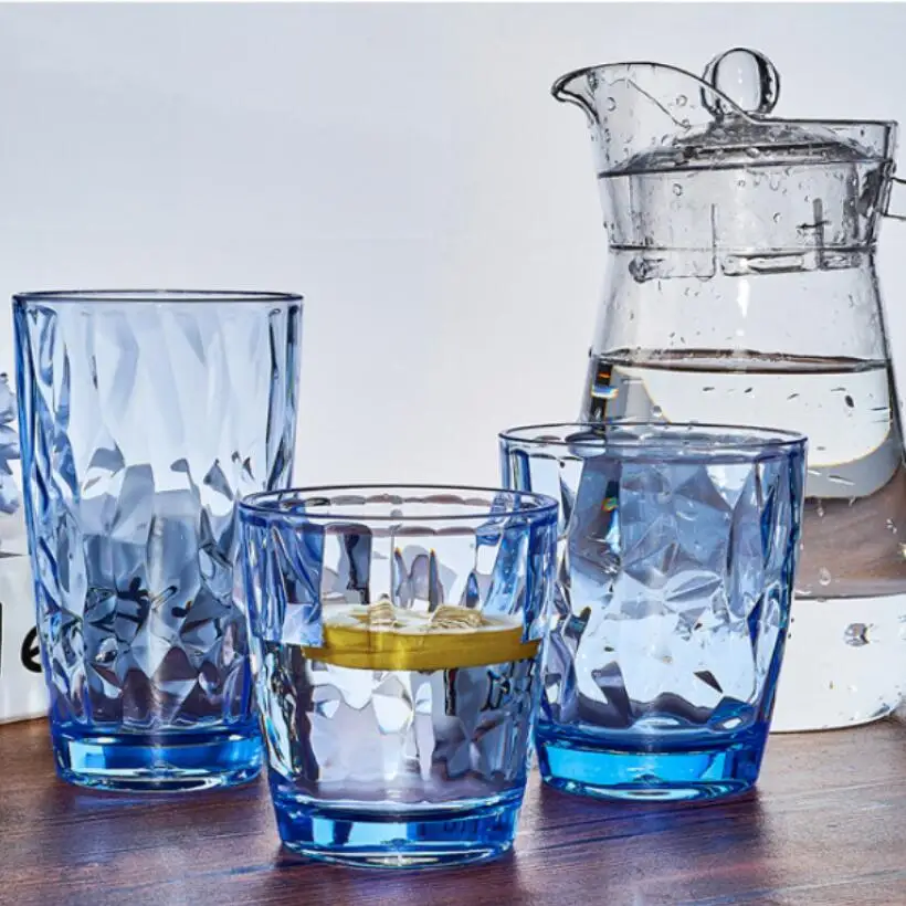 Reusable and Unbreakable cups of 16 Ounce Plastic drinking Glasses cups ,set of 6