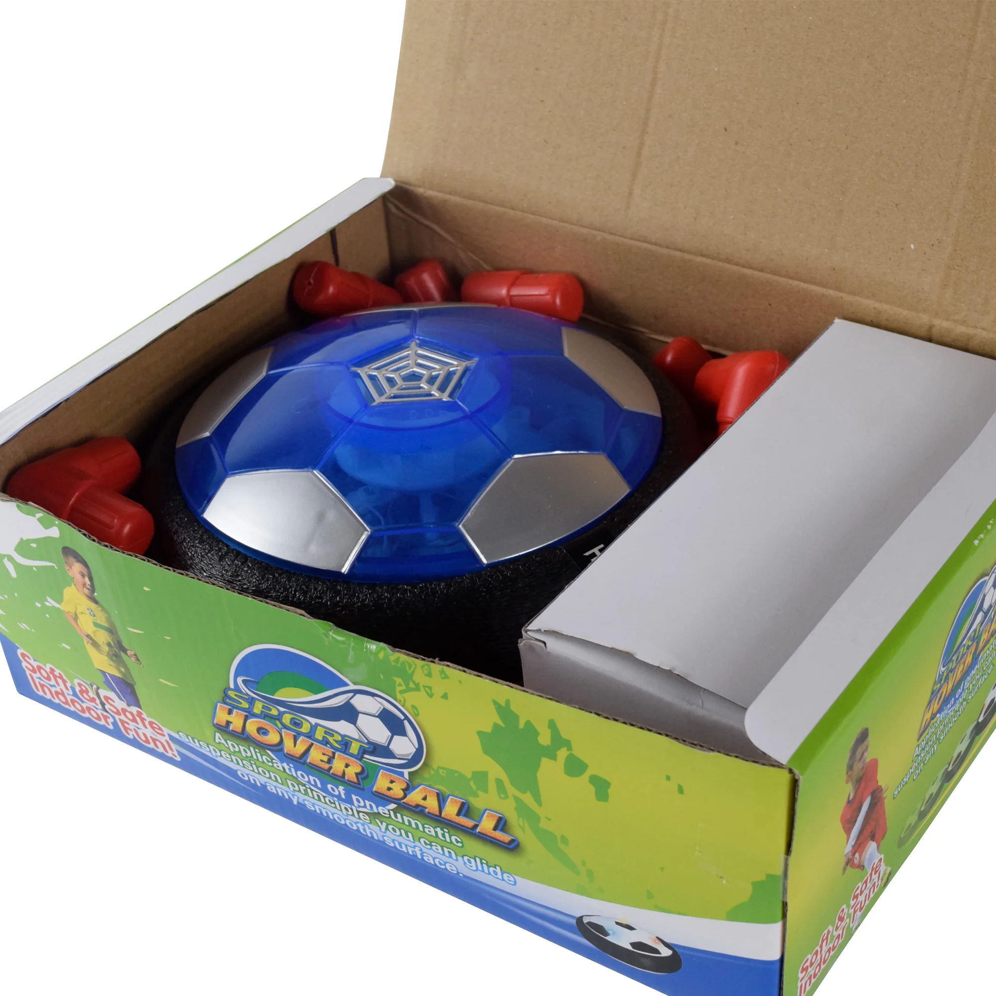 
Indoor Toy USB Chargeable Hover Soccer Ball Set Promotional Toy with 2 Goal 