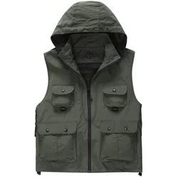 custom logo Summer autumn quick dry waterproof outdoor volunteer fishing multi pocket vest men