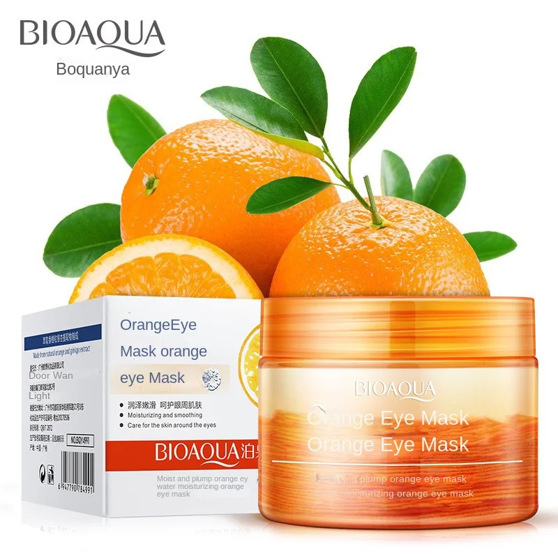 OEM/ODM Wholesale Natural Orange Eye Mask Hydrating Eye Care Crystal Facial Sleep Eye Mask