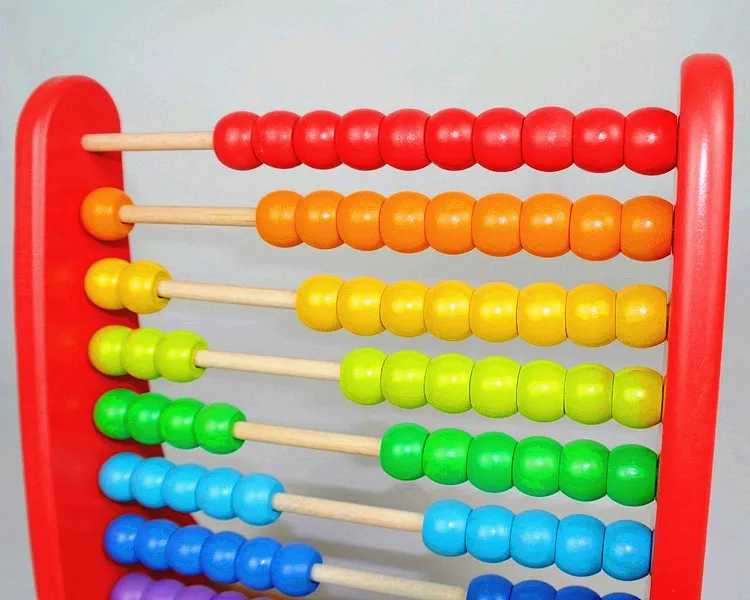 Деревянные радужные твердые деревянные арифметические математические игры инструмент образовательные Дошкольные Детские игрушки