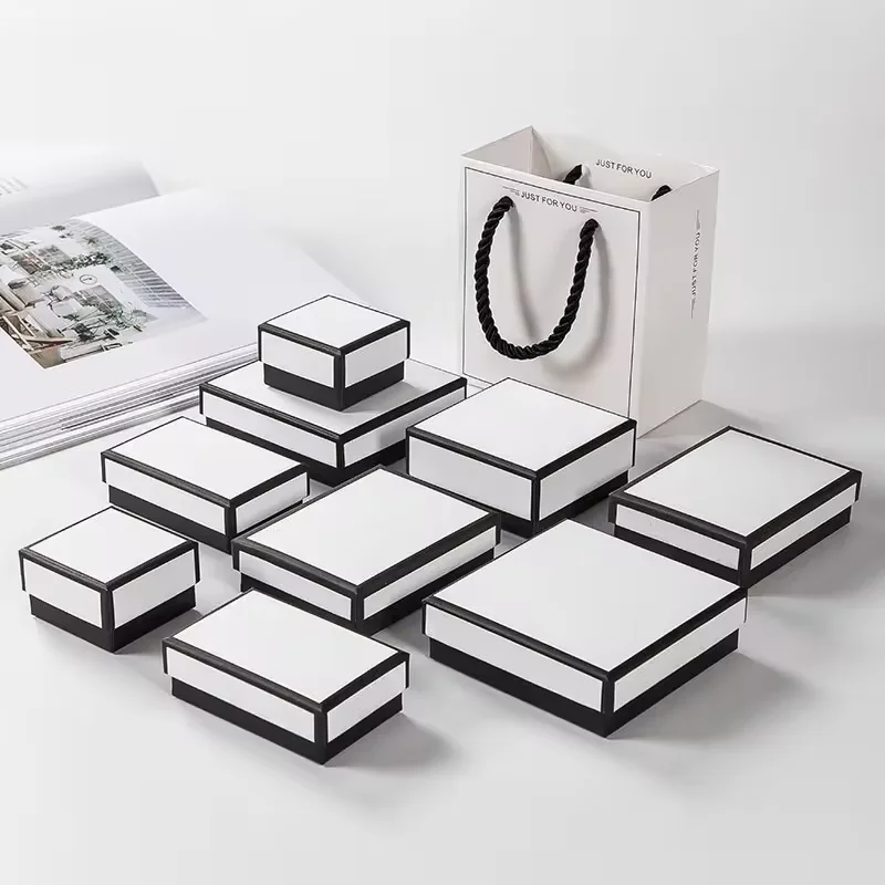 Wholesale Luxury Multicolor White Pink Black Gift Box Ring Earring Bracelet Necklace Bracelet Jewelry Package Boxes with Sponge