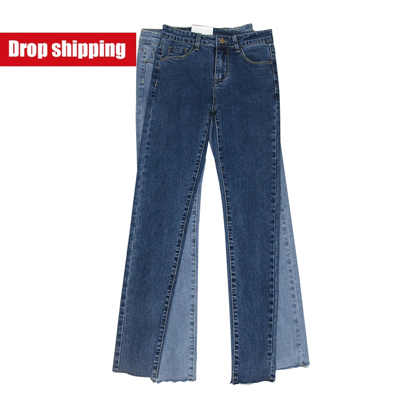 Women high waist skinny ankle jeans with high elastic.  pencil pants