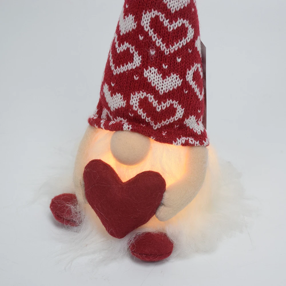 New Factory Decor Gonk Gnomos Rudolph Scandinavian Santa Valentine Day Light Up Heart Gnomes For