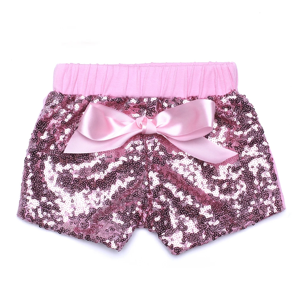 Hot selling  Baby bloomers Toddler glitter Short infant Children Solid Color capris girls sequin Shorts