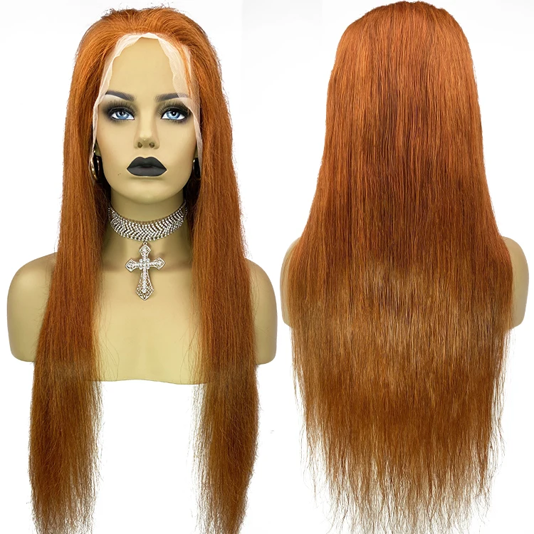 Lace Front Wig Virgin Brazilian Hair Highlight Wig HD Frontal Wig Transparent Human Hair Straight Highlight 1B Honey Brown Color