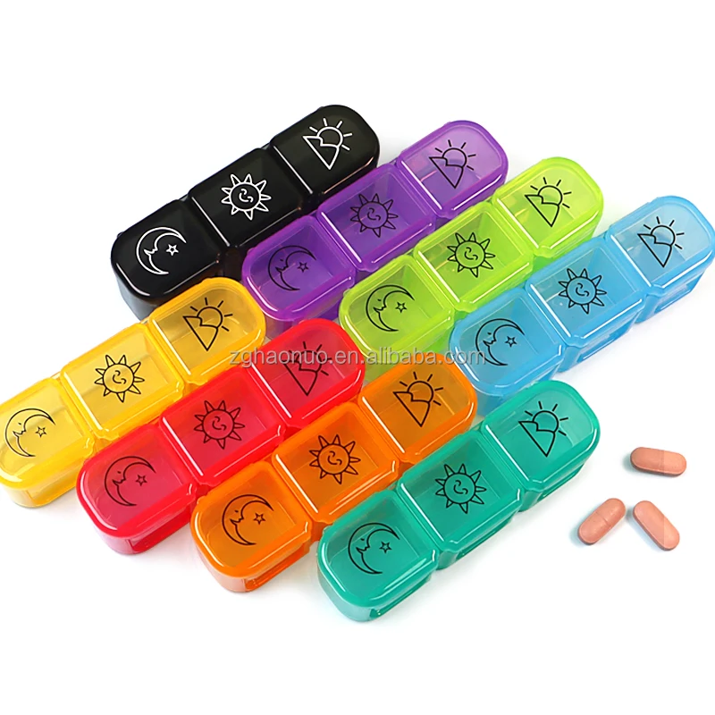 Factory price  PP Portable Mini Pill Case Medicine Boxes 3 Grids Travel  pill box  Custom 1 Day Pill Box