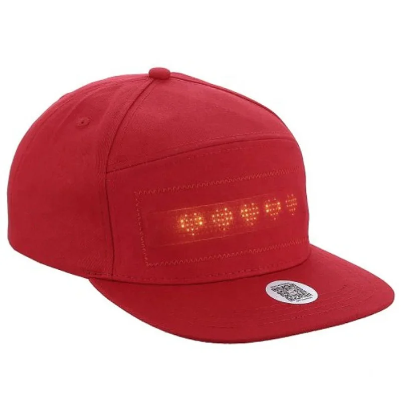
New Programmable Glowing Screen Scrolling Hat Bluetooth USB Rechargeable LED Glowing Cap with Message Gorras for Party 