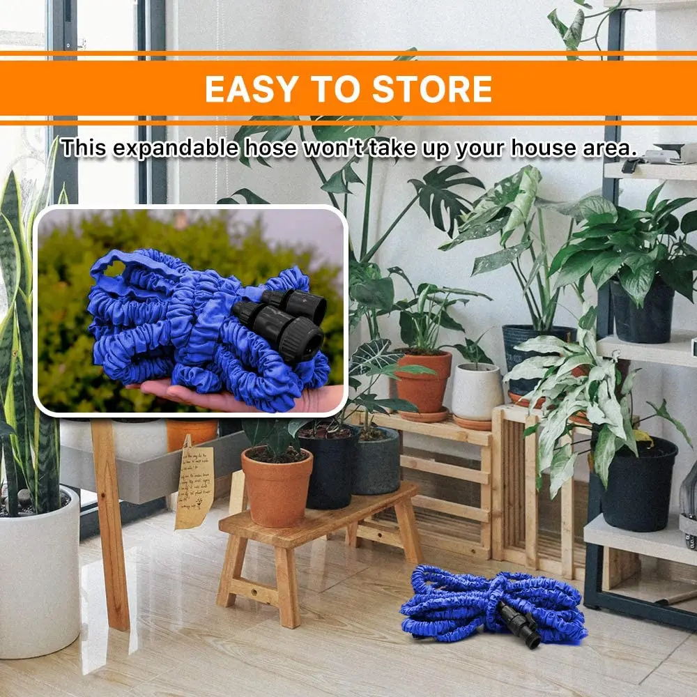 2021 new 25 50 75 100ft Expandable Magic Flexible Garden Hose To Watering With Spray Gun Garden Car Water Pipe Hoses Watering