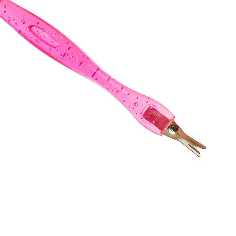 Transparent V Shaped Stainless Steel Pusher Manicure Care Tools Remove Dead Skin Nail Cuticle Remover Pusher Nail Clipper