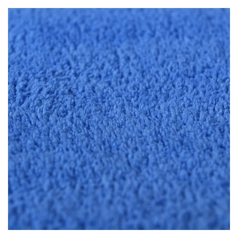 Blue polyester microfiber mop cleaning cloth factory custom woven coral fleece flat Circular knitting fabric
