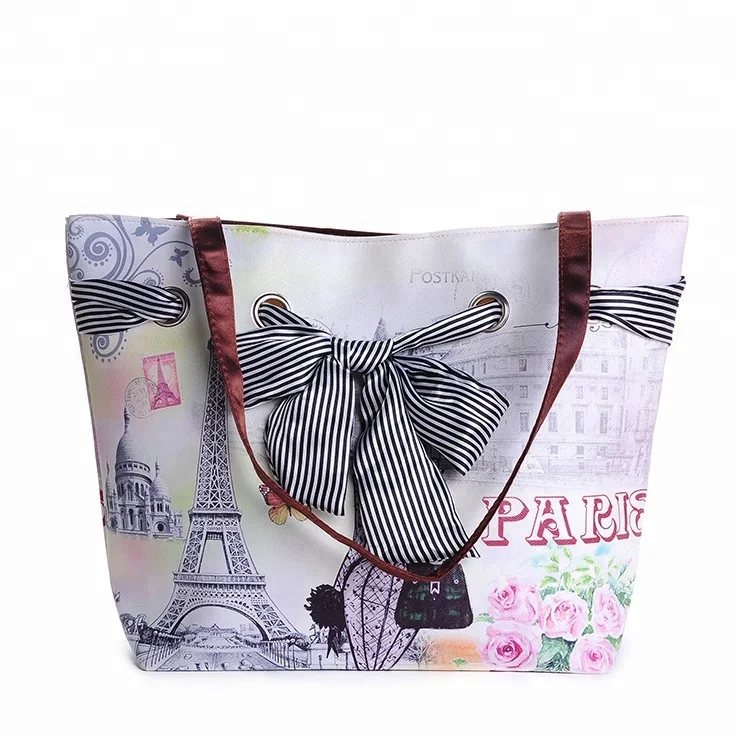 New Fashion Paris PVC Souvenir Tote Bags