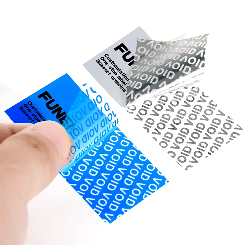 Custom tamper-proof sealed safety stickers anti-counterfeiting warranty Vinyl labels