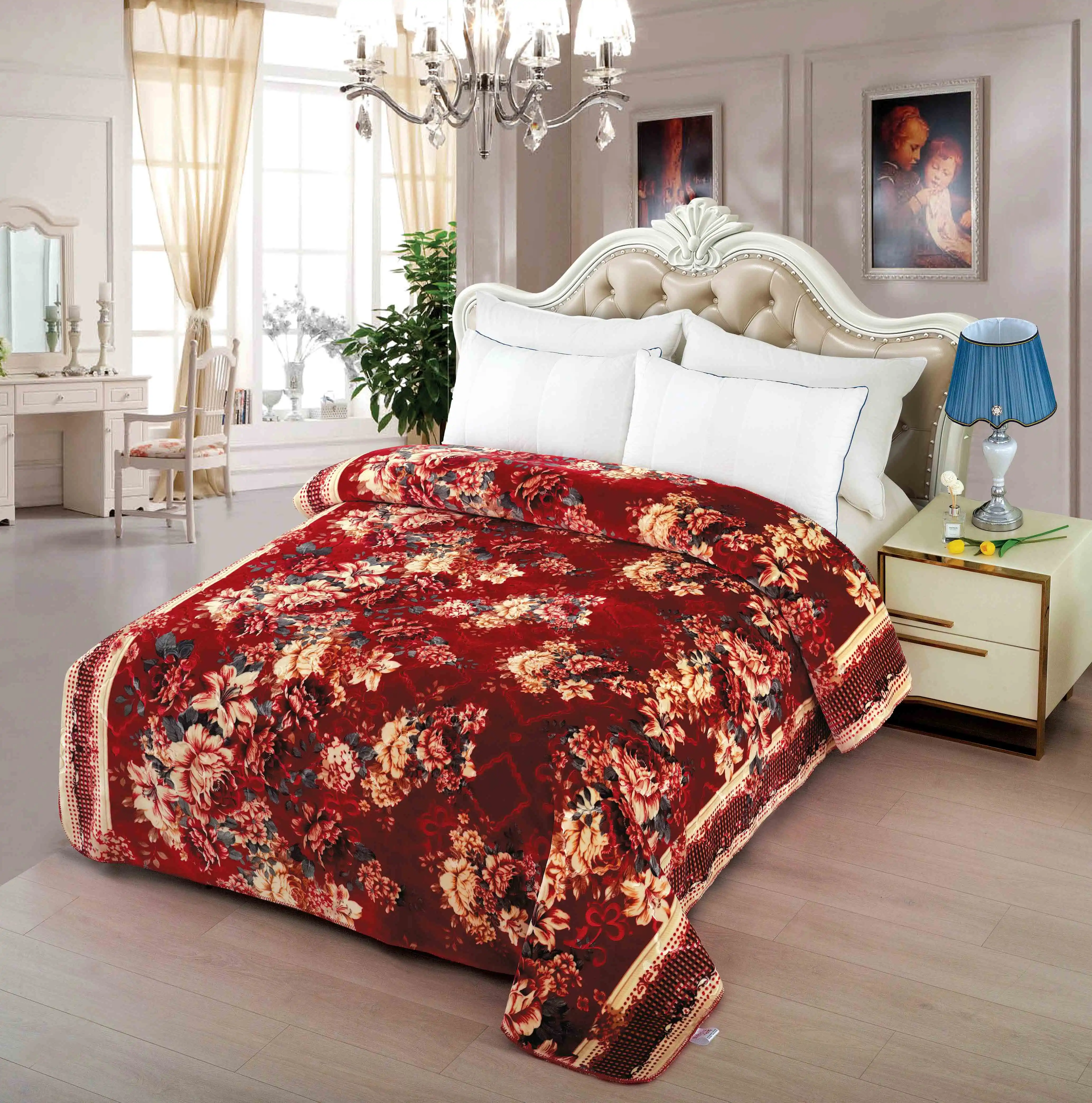 Turkish Wholesale Manufacturer Factory Direct Price Super Soft Flannel Throw Blanket for Home Use