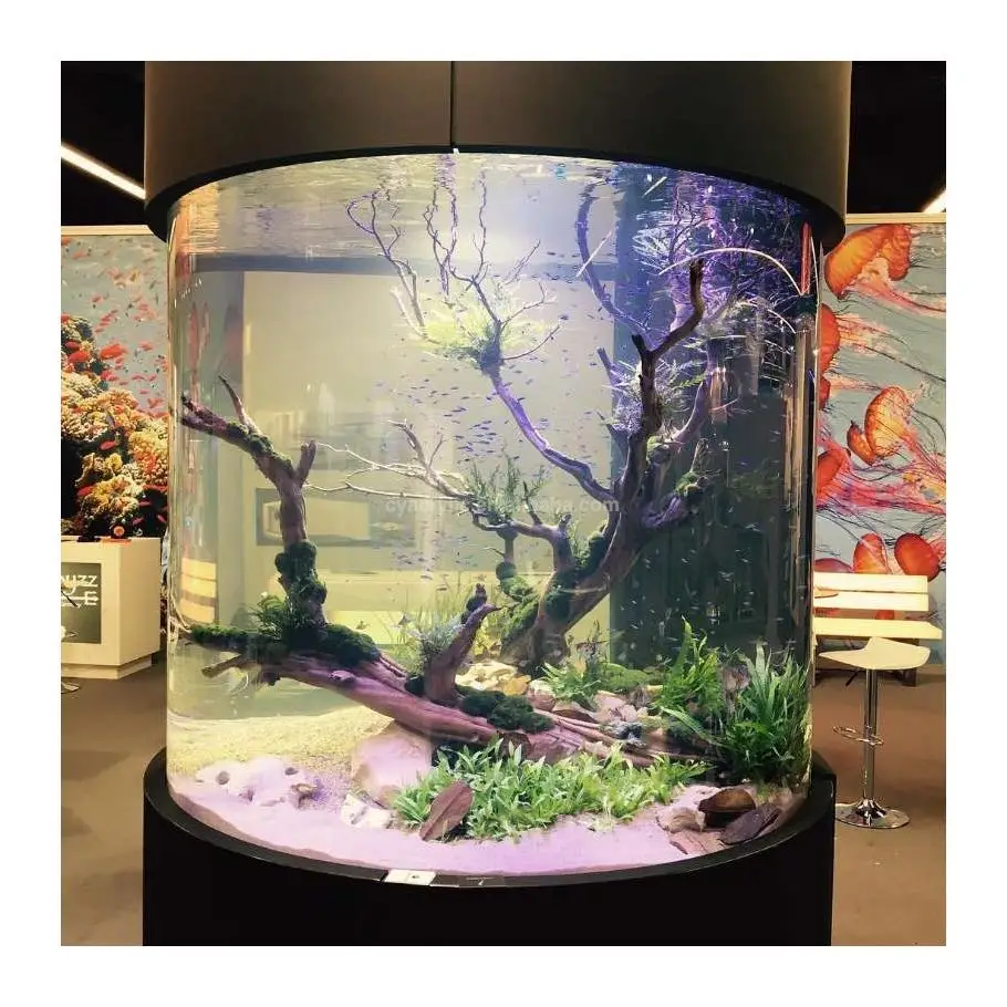 
Cylinder Round Acrylic Glass High Transparency Acrylic Aquarium Fish Large Tank 