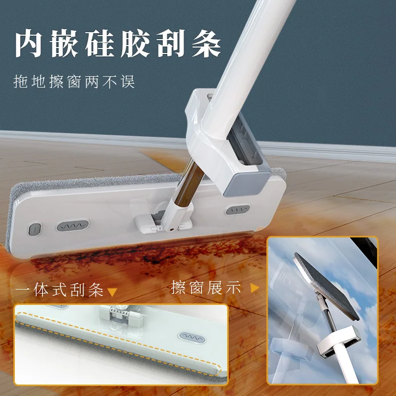 Dry Wet Floor Cleaning Lazy Hand Wash Free Mop Microfiber Washable Pads Wet Jet Flat Mop for Floor Kitchen