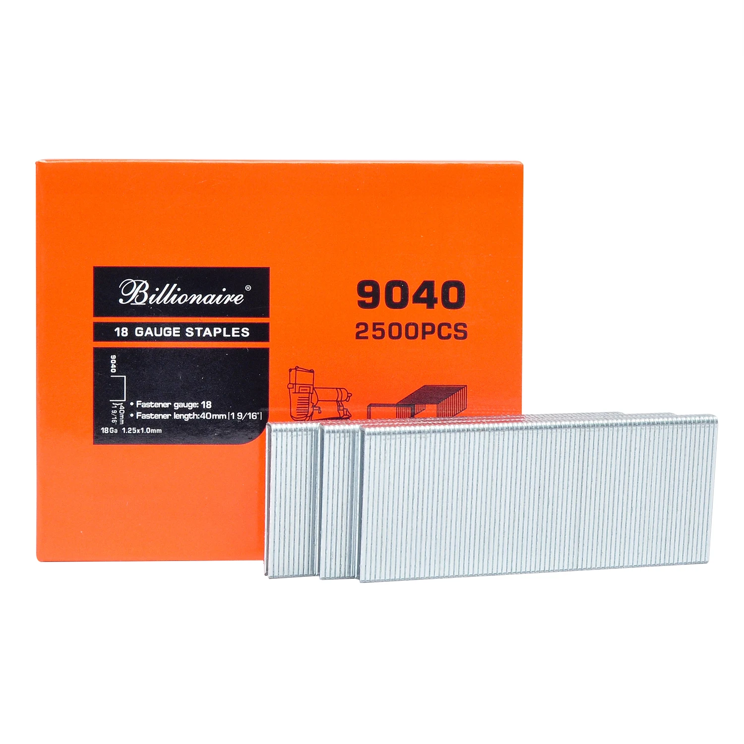 18 gauge medium wire 90 25 mm leg Series strip Brad pin collated zinc plated staple for wood furniture