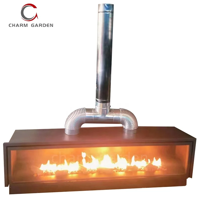 Modern Real Fire Natural Gas Liquefied Gas Indoor Stoves Fireplaces with Remote Control