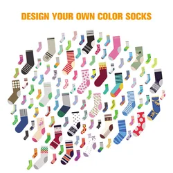 FREE DESIGN & MOCKUP OEM custom made your own logo sock design private label socks custom logo men sox design