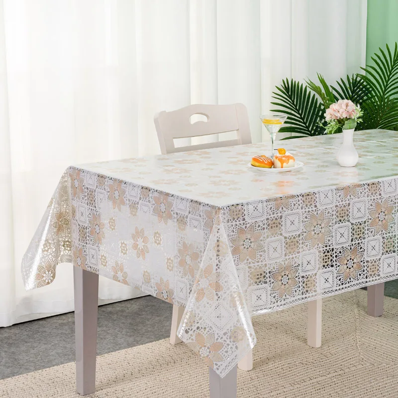 Plastic Table Cloth PVC Table Cover Lace Tablecloth