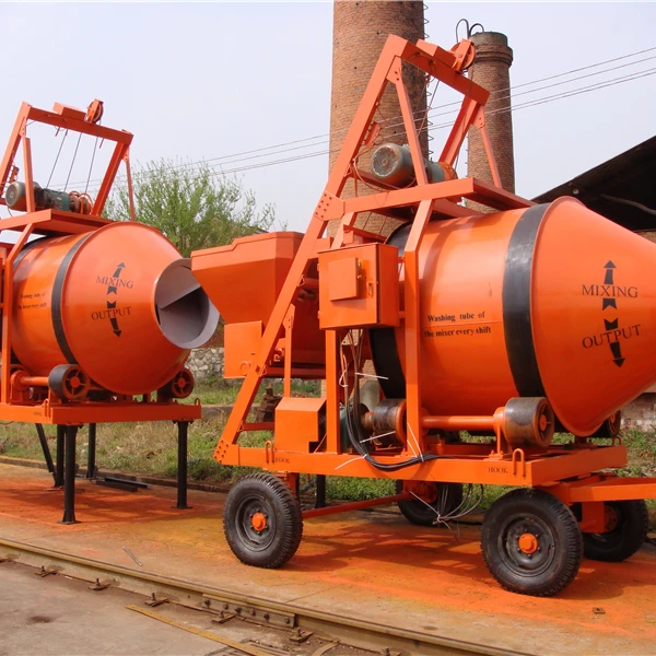 JZM500TT Mobile Mini Electric concrete mixer with pump Towable 1 bag 350L diesel gasoline or motor concrete mixer price