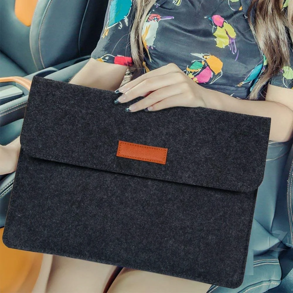 Горячая Распродажа 13-дюймовая темно-серая фетровая сумка для ноутбука