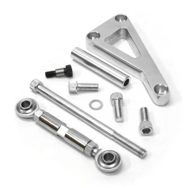 For Chevy SBC 350 Long Water Pump Lwp Aluminum Alternator Bracket Kit Brushed Surface Oxidation