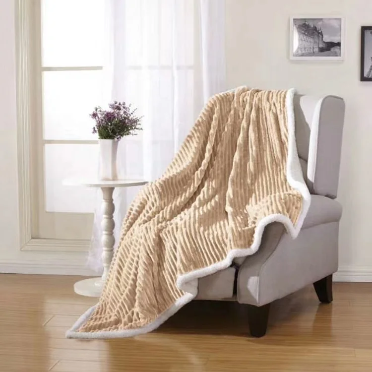Wholesale cheap flannel fleece throws sherpa blanket