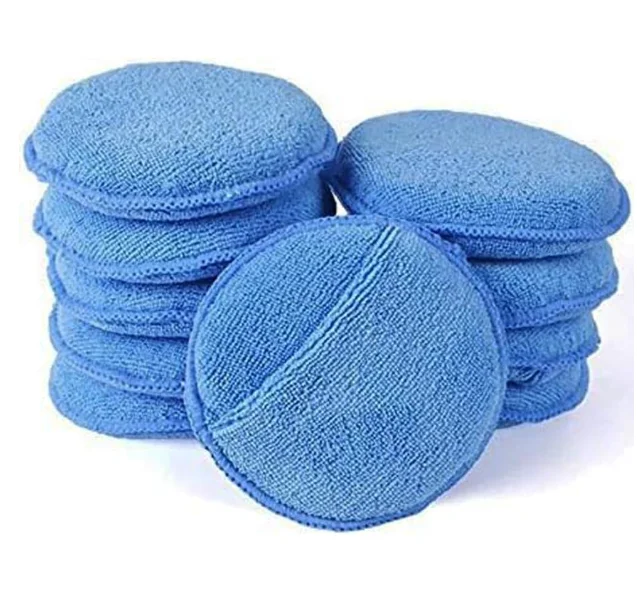 6 Pack Multipurpose Microfiber Sponge Applicator Pads Detail Polishing Foam for Microfiber Wax Application
