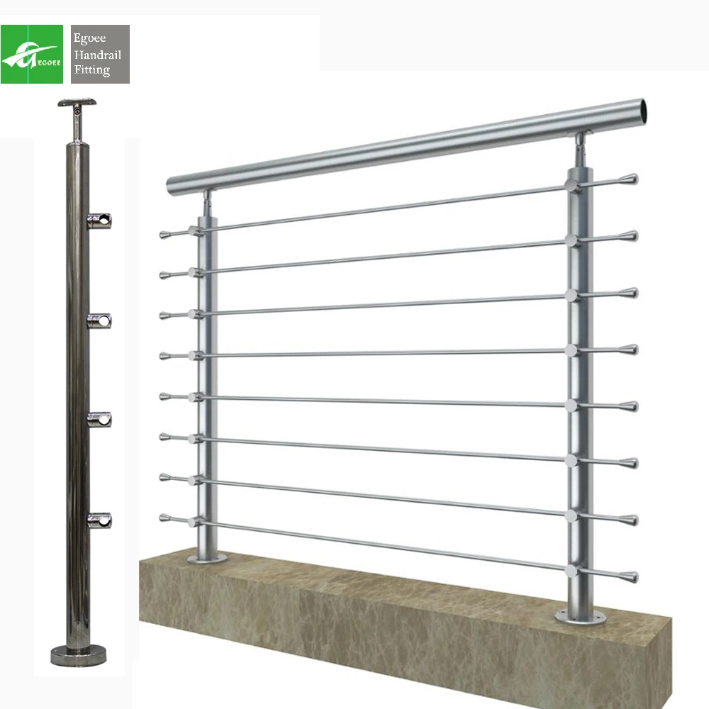 foshan shunde railing stainless steel outdoor ,304 indoor glass railing balcony,316 staircase pillar and rails