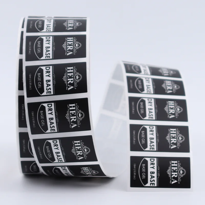 Custom Bottle Logo Label Sticker Print Black Private Cosmetic Labels For perfume