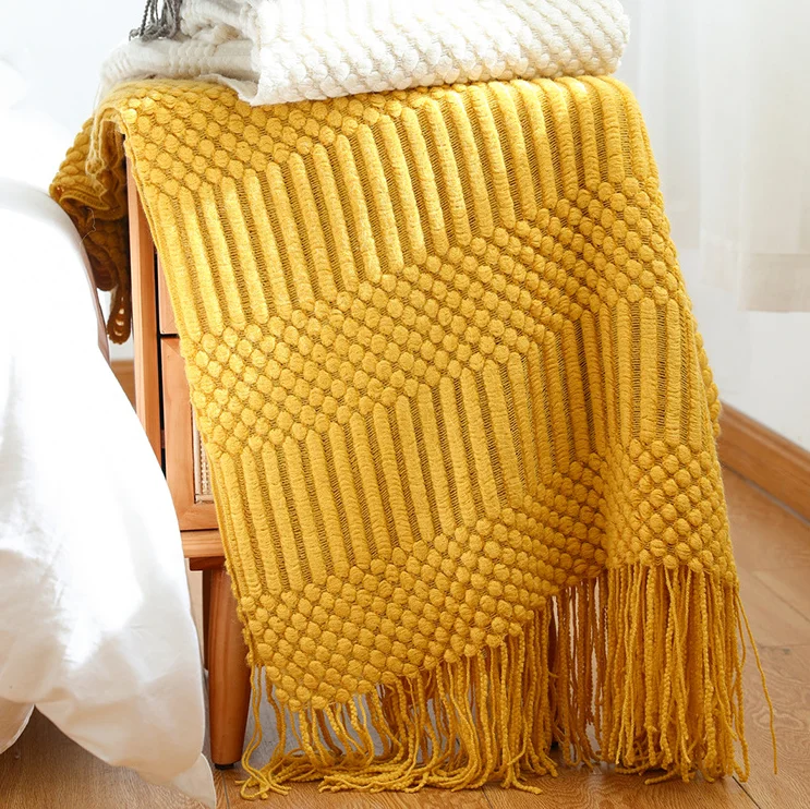 SIPEIEN Super Soft Comfy Acrylic Lightweight Decorative Knit Blanket Throws Size for Bed And Picnic