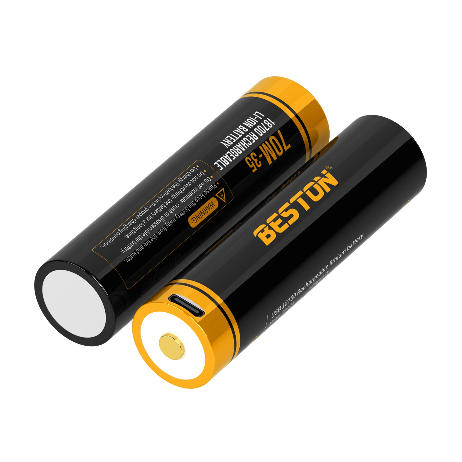 Beston 3.6V 18650 USB Rechargeable Lithium Battery 3500mAh Li-ion batteries for Torch
