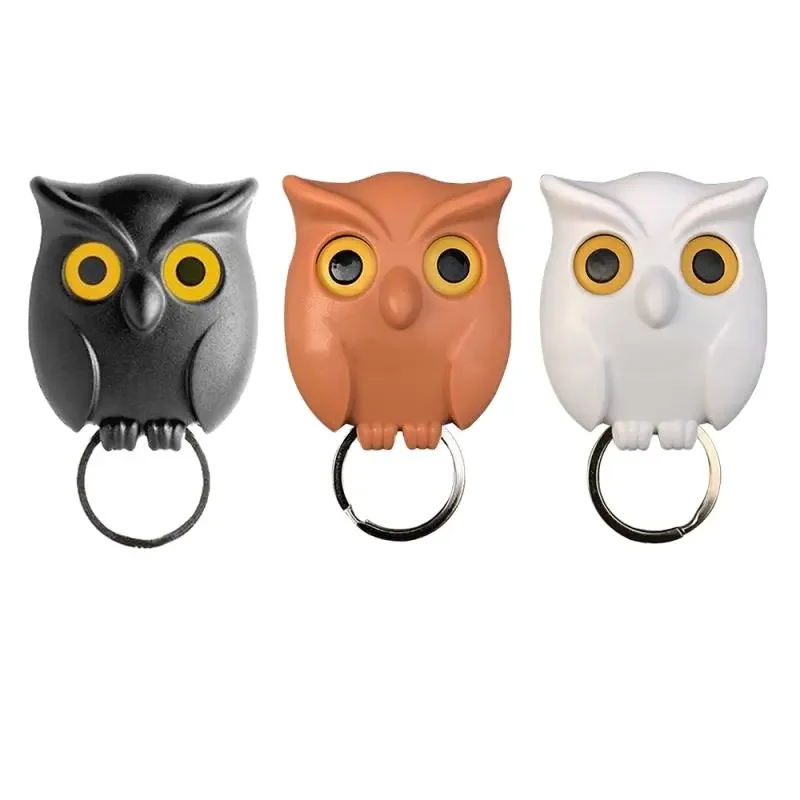 Owl Night Wall Key Holder rack Key Hanger Hook Hanging Key Will Open Eyes Home Decoration