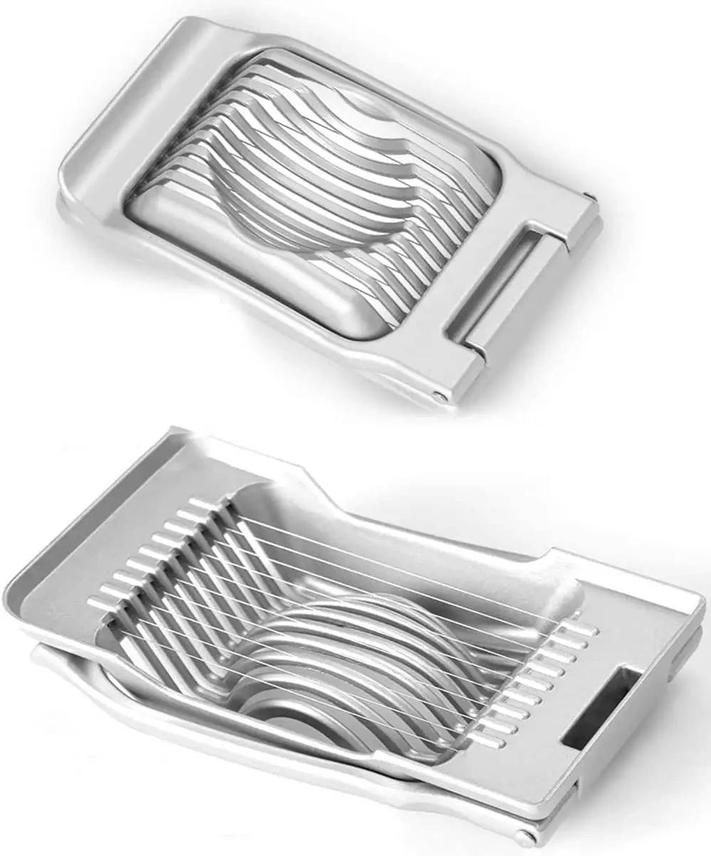 Kitchen Tools Handheld Metal Egg Cutter Stainless Steel Wire Egg Slicer For Hard Boiled Eggs