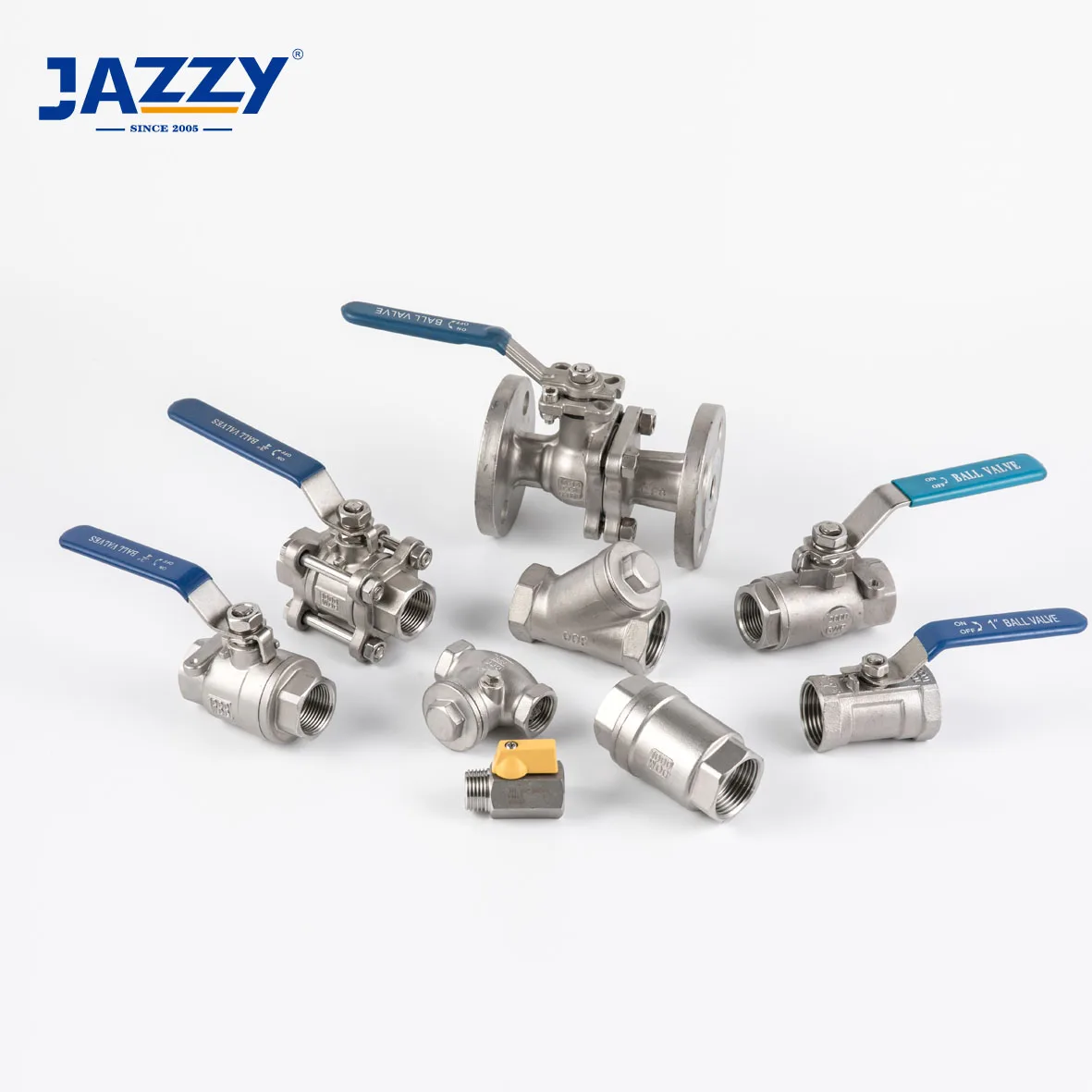 JAZZY Stainless Steel 2PC 3PC Flanged Ball Valve with Mounting Pad Wafer Flanged Ball Globe Gate Valve Stainless steel valve