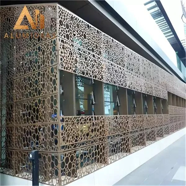 Art Design Wall Pattern Perforated Aluminum Panels  For Outdoor Curtain Wall Project