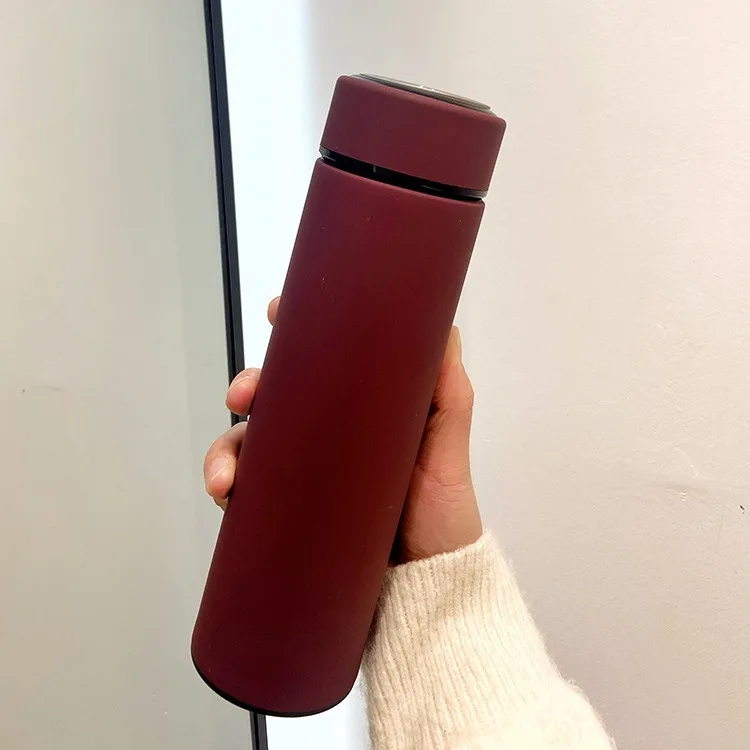 Double Wall Glass Water Bottle with Screw Cap Custom Stainless Steel Vacuum Flask 500ML Camp Outdoor Travel Hiking Gym Business