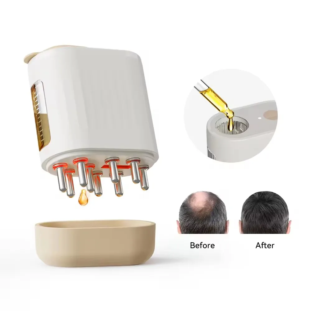 Hot EMS Massager Head Scratcher Comb Applicator for Hair Growth Products Scalp Oil Applicator With Red Light Therapy
