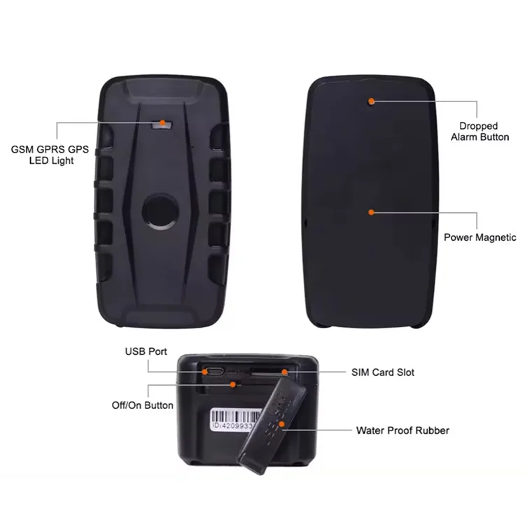 4G LTE 20000mAh Global GPS Locator Tracking Magnet Device Waterproof Mini Magnetic GPS Tracker