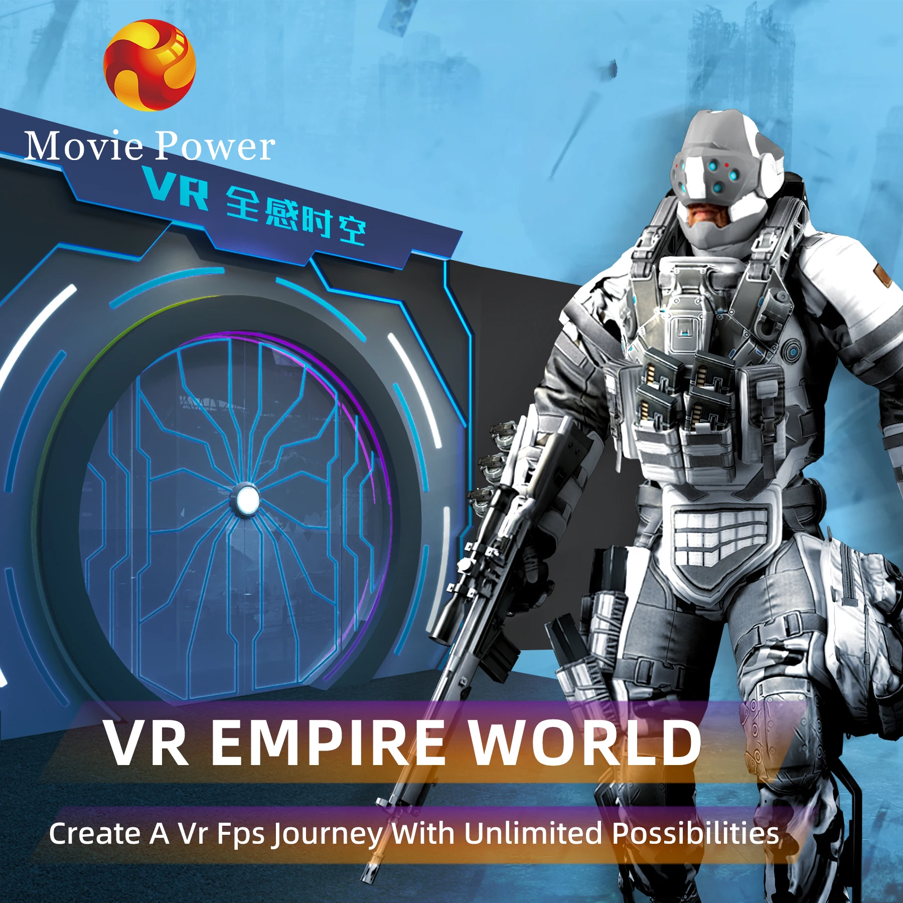 vr shooting game machine virtual reality simulator vr/ar/mr equipment for vr park