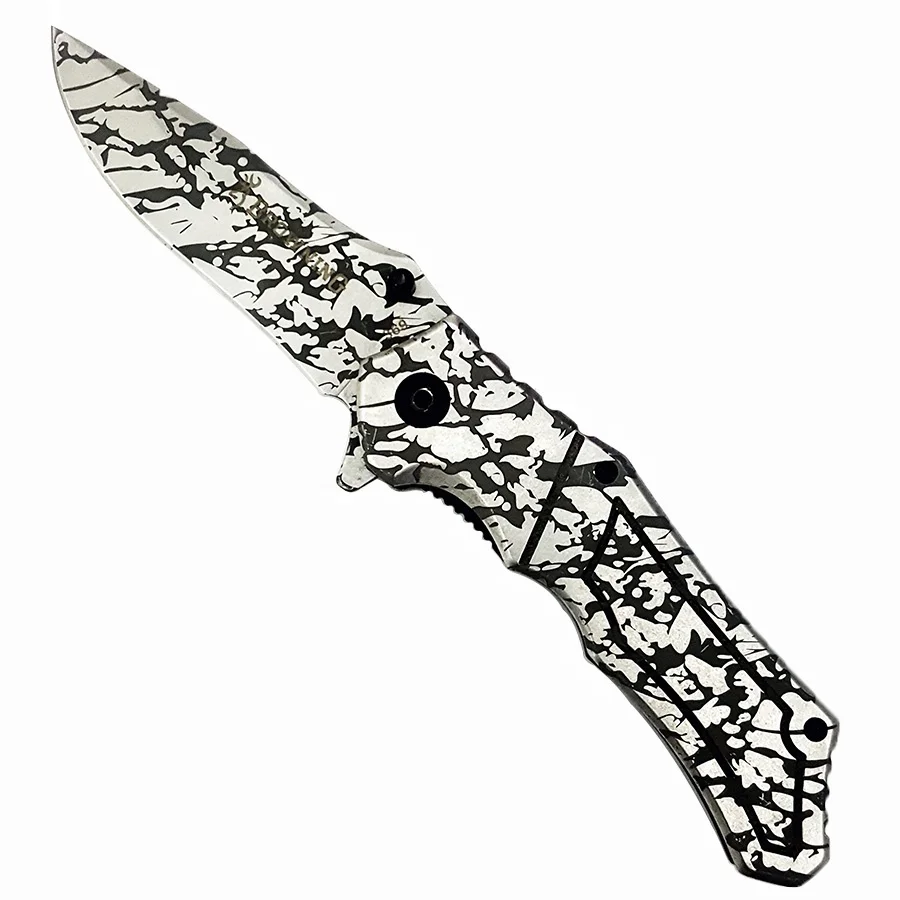 EDC Tactical Pocket 420 Steel Blade Outdoor Essential Self Defense Ring Knife Utility Camping Jungle Folding Adventure Knives