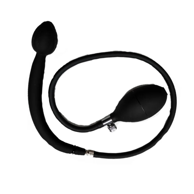 Sex Toys Silicone Huge Anus Butt Dilator Expandable Prostate Massager Women Inflatable Anal Plug Dildo Pump with Metal Ball